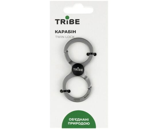 Карабин туристический Tribe Twin Lock (T-LB-0007-metal), изображение 2 Карабин туристический Tribe Twin Lock (T-LB-0007-metal), изображение 2
