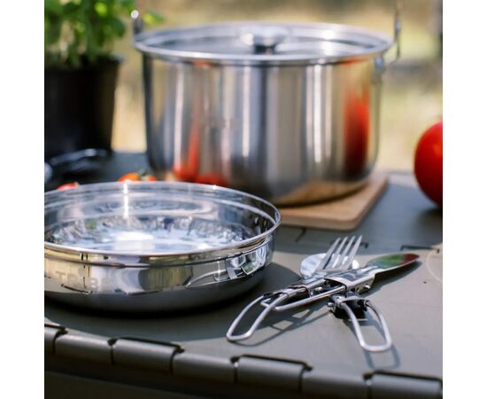 Набор туристической посуды Tribe Compact Set сталевий (T-FC-0021-metal), изображение 10 Набор туристической посуды Tribe Compact Set сталевий (T-FC-0021-metal), изображение 10