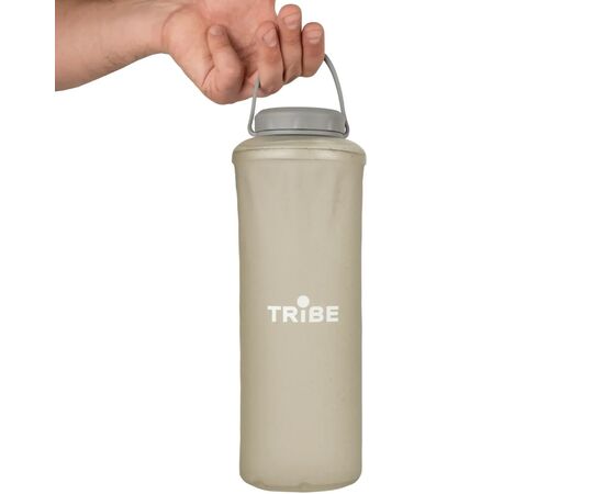 Бутылка для воды Tribe Soft Bottle 1,5 л TPU м'яка grey (T-FE-0024-grey) Бутылка для воды Tribe Soft Bottle 1,5 л TPU м'яка grey (T-FE-0024-grey)