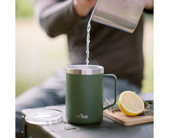 Термокружка Tribe Classic Mug 500 мл olive (T-FA-0033-olive), изображение 6 Термокружка Tribe Classic Mug 500 мл olive (T-FA-0033-olive), изображение 6