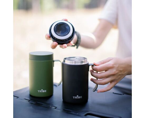 Термокружка Tribe Adventure Mug 450 мл black (T-FA-0032-black), изображение 10 Термокружка Tribe Adventure Mug 450 мл black (T-FA-0032-black), изображение 10
