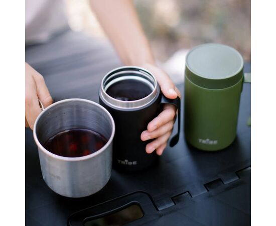 Термокружка Tribe Adventure Mug 450 мл black (T-FA-0032-black), изображение 7 Термокружка Tribe Adventure Mug 450 мл black (T-FA-0032-black), изображение 7