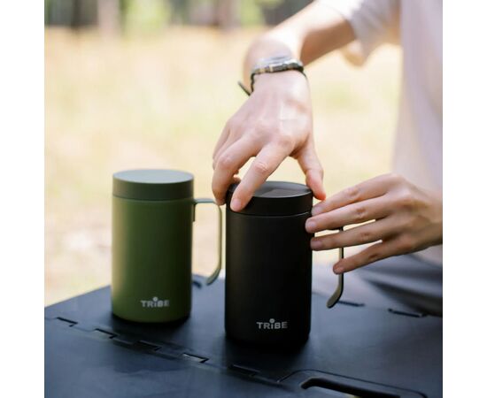 Термокружка Tribe Adventure Mug 450 мл black (T-FA-0032-black), изображение 9 Термокружка Tribe Adventure Mug 450 мл black (T-FA-0032-black), изображение 9