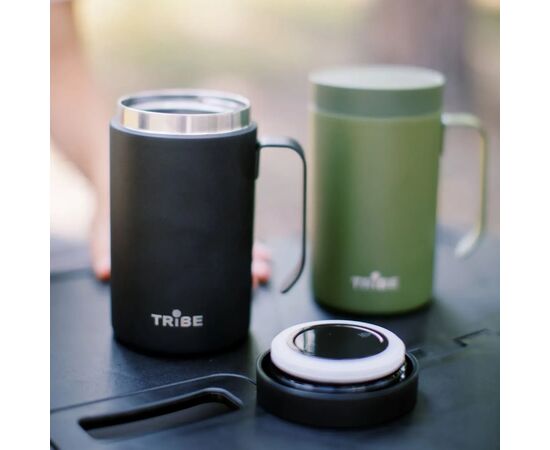 Термокружка Tribe Adventure Mug 450 мл olive (T-FA-0032-olive), изображение 6 Термокружка Tribe Adventure Mug 450 мл olive (T-FA-0032-olive), изображение 6