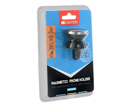 Универсальный автодержатель Canyon Car air vent magnetic phone holder with button (CNE-CCHM4), изображение 4 Универсальный автодержатель Canyon Car air vent magnetic phone holder with button (CNE-CCHM4), изображение 4