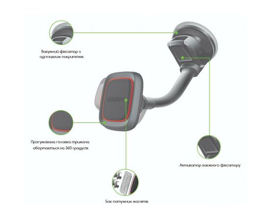 Универсальный автодержатель Intaleo CM02GP (1283126483684), изображение 4 Универсальный автодержатель Intaleo CM02GP (1283126483684), изображение 4