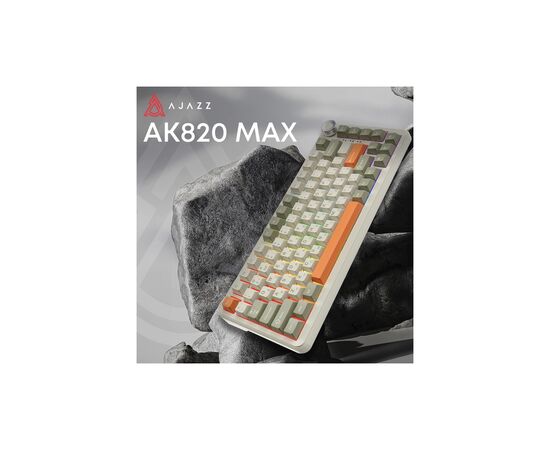 Клавіатура Ajazz AK820 MAX Flying Fish Switch RGB Wireless/Bluetooth/USB Beige (AK820MAX-FF-R), зображення 3 Клавіатура Ajazz AK820 MAX Flying Fish Switch RGB Wireless/Bluetooth/USB Beige (AK820MAX-FF-R), зображення 3