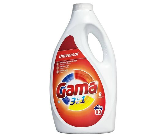 Гель для стирки Gama 3 in 1 Universal 3.735 л (8435495845546) Гель для стирки Gama 3 in 1 Universal 3.735 л (8435495845546)