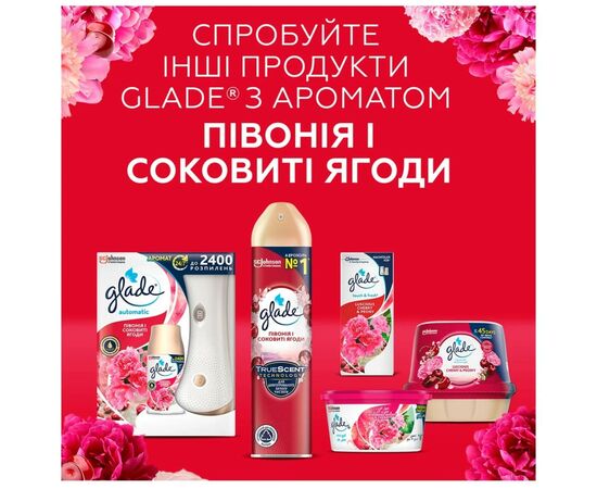 Освежитель воздуха Glade Пион и сочные ягоды 300 мл (5000204954876/5000204341171), изображение 3 Освежитель воздуха Glade Пион и сочные ягоды 300 мл (5000204954876/5000204341171), изображение 3