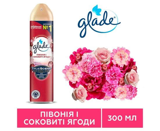 Освежитель воздуха Glade Пион и сочные ягоды 300 мл (5000204954876/5000204341171), изображение 4 Освежитель воздуха Glade Пион и сочные ягоды 300 мл (5000204954876/5000204341171), изображение 4