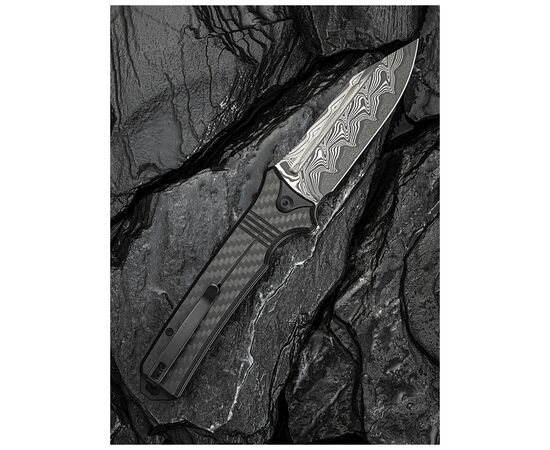 Нож Civivi Neurohaptic, G10/Carbon, Damascus (C23080-DS1), изображение 9 Нож Civivi Neurohaptic, G10/Carbon, Damascus (C23080-DS1), изображение 9