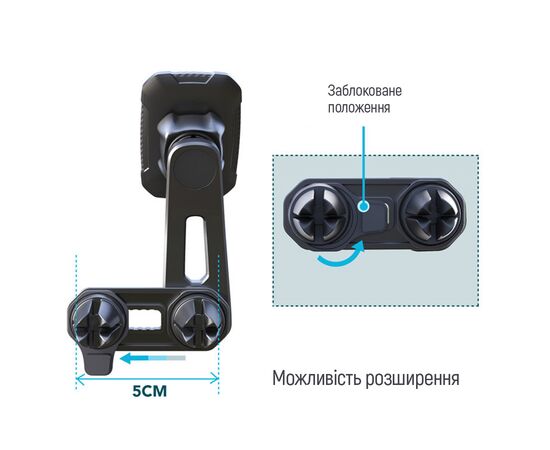 Універсальний автотримач ColorWay Air Vent-3 (360 rotation) magnetic Gray (CW-CHM07-GR), зображення 5 Універсальний автотримач ColorWay Air Vent-3 (360 rotation) magnetic Gray (CW-CHM07-GR), зображення 5