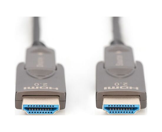 Кабель мультимедийный HDMI to HDMI 10.0m 4K AOC Digitus (AK-330127-100-S), изображение 2 Кабель мультимедийный HDMI to HDMI 10.0m 4K AOC Digitus (AK-330127-100-S), изображение 2