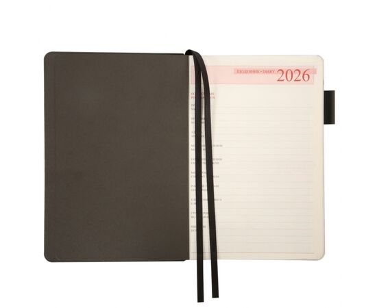 Еженедельник Leo planner А5 датированный 2026 "Binario", мягкий, графит, 368 страниц (252640), изображение 5 Еженедельник Leo planner А5 датированный 2026 "Binario", мягкий, графит, 368 страниц (252640), изображение 5