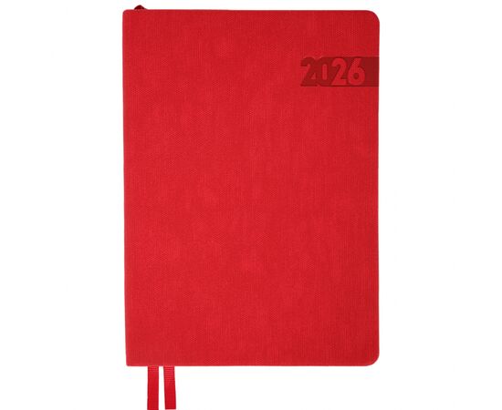 Еженедельник Leo planner А5 датированный 2026 «Boss», мягкий, красный, 368 страниц (252636) Еженедельник Leo planner А5 датированный 2026 «Boss», мягкий, красный, 368 страниц (252636)