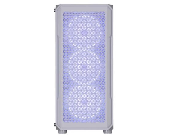 Корпус 2E Gaming Hexagon G338W, без БЖ, 2xUSB 3.0, 1xUSB Type-C, 1x120mm, 3x120mm ARGB, TG Side Panel, AT (2E-G338W), изображение 2 Корпус 2E Gaming Hexagon G338W, без БЖ, 2xUSB 3.0, 1xUSB Type-C, 1x120mm, 3x120mm ARGB, TG Side Panel, AT (2E-G338W), изображение 2