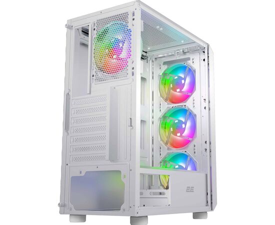 Корпус 2E Gaming Hexagon G338W, без БЖ, 2xUSB 3.0, 1xUSB Type-C, 1x120mm, 3x120mm ARGB, TG Side Panel, AT (2E-G338W), изображение 6 Корпус 2E Gaming Hexagon G338W, без БЖ, 2xUSB 3.0, 1xUSB Type-C, 1x120mm, 3x120mm ARGB, TG Side Panel, AT (2E-G338W), изображение 6