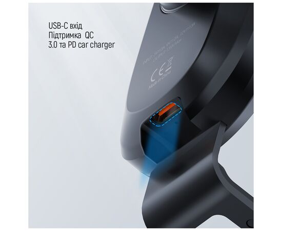 Универсальный автодержатель ColorWay Air Vent Car Wireless Charger 15W Black (CW-CHAW038Q-BK), изображение 10 Универсальный автодержатель ColorWay Air Vent Car Wireless Charger 15W Black (CW-CHAW038Q-BK), изображение 10