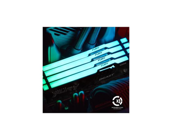 Модуль памяти для компьютера DDR5 128GB (2x64GB) 5600 MHz Beast RGB Kingston Fury (ex.HyperX) (KF556C36BBEAK2-128), изображение 12 Модуль памяти для компьютера DDR5 128GB (2x64GB) 5600 MHz Beast RGB Kingston Fury (ex.HyperX) (KF556C36BBEAK2-128), изображение 12