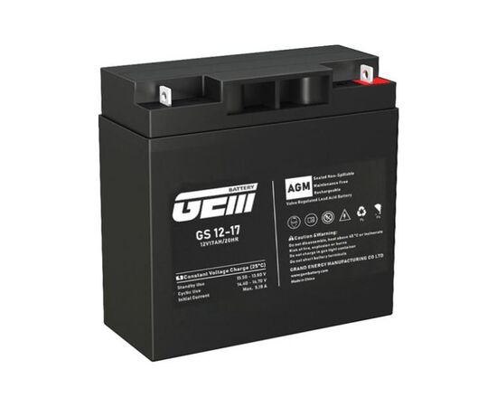 Батарея до ДБЖ GEM GS 12V-17Ah (GS 12-17), зображення 2 Батарея до ДБЖ GEM GS 12V-17Ah (GS 12-17), зображення 2
