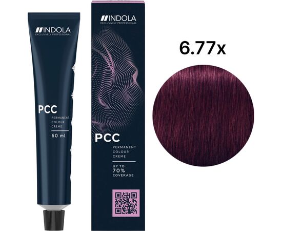 Краска для волос Indola Permanent Caring Color 6.77х - Русый экстра фиолетовый (4045787933222), изображение 3 Краска для волос Indola Permanent Caring Color 6.77х - Русый экстра фиолетовый (4045787933222), изображение 3