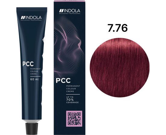 Краска для волос Indola Permanent Caring Color 7.76 – Средний фиолетово-красный блонд (4045787932140), изображение 2 Краска для волос Indola Permanent Caring Color 7.76 – Средний фиолетово-красный блонд (4045787932140), изображение 2