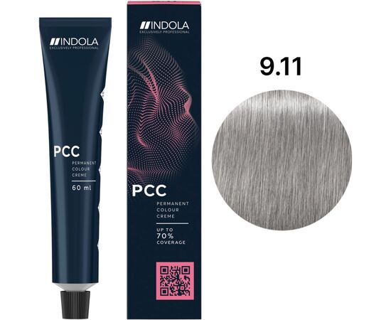 Краска для волос Indola Permanent Caring Color 9.11 - Очень светлый пепельный блонд (4045787930023), изображение 3 Краска для волос Indola Permanent Caring Color 9.11 - Очень светлый пепельный блонд (4045787930023), изображение 3