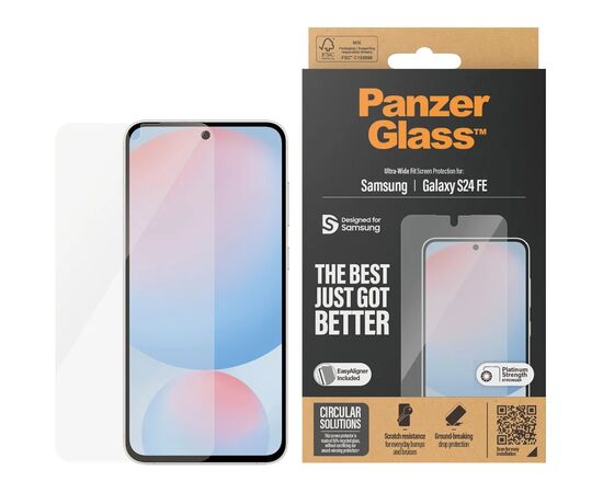 Стекло защитное PANZERGLASS Samsung Galaxy S24 FE Ultra-Wide Fit w. Aligner (PG_7378) Стекло защитное PANZERGLASS Samsung Galaxy S24 FE Ultra-Wide Fit w. Aligner (PG_7378)