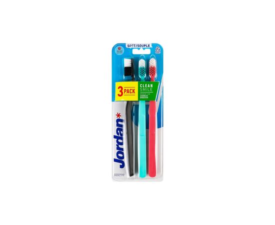 Зубная щетка Jordan Clean Smile Мягкая 3 шт. (7046110070192) Зубная щетка Jordan Clean Smile Мягкая 3 шт. (7046110070192)