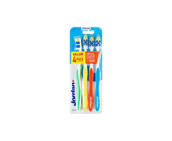 Зубная щетка Jordan Total Clean Medium 4 шт. (7038516140418) Зубная щетка Jordan Total Clean Medium 4 шт. (7038516140418)