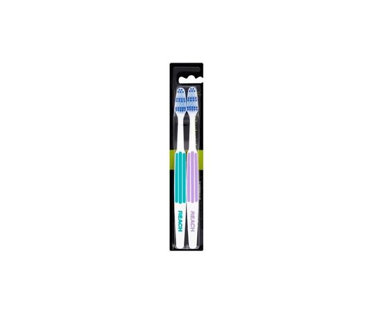 Зубная щетка Reach Toothbrush Medium Twin Pack Interdental Бирюзово-сиреневая 2 шт (8801051803388) Зубная щетка Reach Toothbrush Medium Twin Pack Interdental Бирюзово-сиреневая 2 шт (8801051803388)