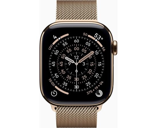 Смарт-часы Apple Watch Series 11 GPS + Cellular 42mm Gold Titanium Case with Gold Milanese Loop (MF8Y4RK/A), изображение 2 Смарт-часы Apple Watch Series 11 GPS + Cellular 42mm Gold Titanium Case with Gold Milanese Loop (MF8Y4RK/A), изображение 2