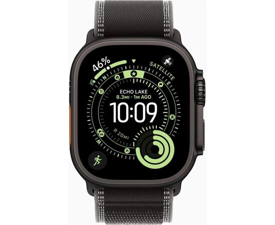 Смарт-часы Apple Watch Ultra 3 GPS + Cellular 49mm Black Titanium Case with Black/Charcoal Trail Loop - M/L (MF1H4QP/A), изображение 2 Смарт-часы Apple Watch Ultra 3 GPS + Cellular 49mm Black Titanium Case with Black/Charcoal Trail Loop - M/L (MF1H4QP/A), изображение 2