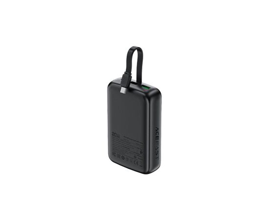 Батарея универсальная Acefast 20000mAh 22,5W PD, QC/3.0 USB-A+USB-C In/Out,build-in cable M14 Black (6974316283966), изображение 2 Батарея универсальная Acefast 20000mAh 22,5W PD, QC/3.0 USB-A+USB-C In/Out,build-in cable M14 Black (6974316283966), изображение 2