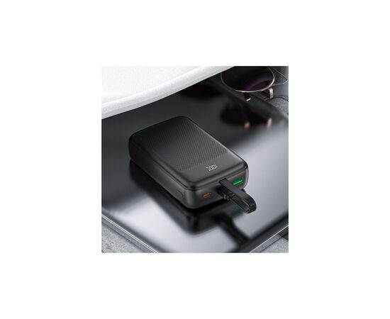 Батарея универсальная Acefast 20000mAh 22,5W PD, QC/3.0 USB-A+USB-C In/Out,build-in cable M14 Black (6974316283966), изображение 6 Батарея универсальная Acefast 20000mAh 22,5W PD, QC/3.0 USB-A+USB-C In/Out,build-in cable M14 Black (6974316283966), изображение 6