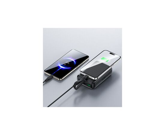 Батарея универсальная Acefast 20000mAh 22,5W PD, QC/3.0 USB-A+USB-C In/Out,build-in cable M14 Black (6974316283966), изображение 7 Батарея универсальная Acefast 20000mAh 22,5W PD, QC/3.0 USB-A+USB-C In/Out,build-in cable M14 Black (6974316283966), изображение 7
