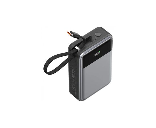 Батарея универсальная Acefast 20000mAh 65W PD, QC/3.0 USB-A+USB-C In/Out,build-in cable M21 Black-Gray (6974316283898), изображение 3 Батарея универсальная Acefast 20000mAh 65W PD, QC/3.0 USB-A+USB-C In/Out,build-in cable M21 Black-Gray (6974316283898), изображение 3