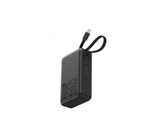 Батарея универсальная Acefast 20000mAh 65W PD, QC/3.0 USB-A+USB-C In/Out,build-in cable M21 Black-Gray (6974316283898), изображение 4 Батарея универсальная Acefast 20000mAh 65W PD, QC/3.0 USB-A+USB-C In/Out,build-in cable M21 Black-Gray (6974316283898), изображение 4