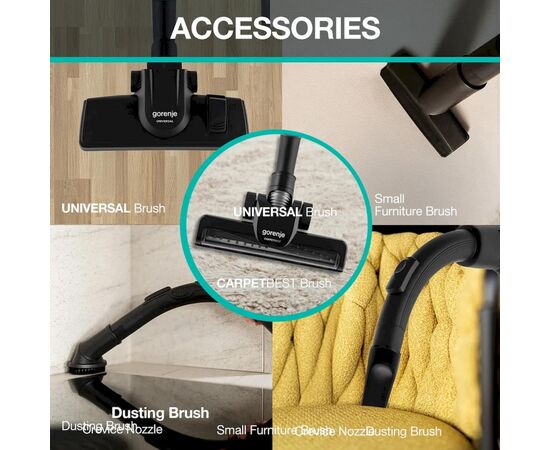 Пылесос Gorenje VC 2206 G4ADBL (VC2206G4ADBL), изображение 4 Пылесос Gorenje VC 2206 G4ADBL (VC2206G4ADBL), изображение 4