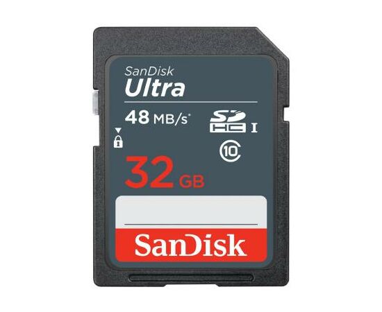 Карта памяти SanDisk 32GB SDHC Class 10 UHS-I (SDSDUNB-032G-GN3IN), изображение 2 Карта памяти SanDisk 32GB SDHC Class 10 UHS-I (SDSDUNB-032G-GN3IN), изображение 2