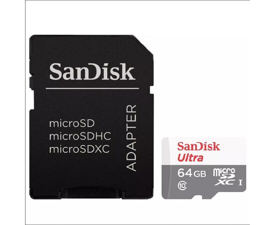 Карта памяти SanDisk 64GB microSD Class 10 UHS-I Ultra (SDSQUNS-064G-GN3MA) Карта памяти SanDisk 64GB microSD Class 10 UHS-I Ultra (SDSQUNS-064G-GN3MA)