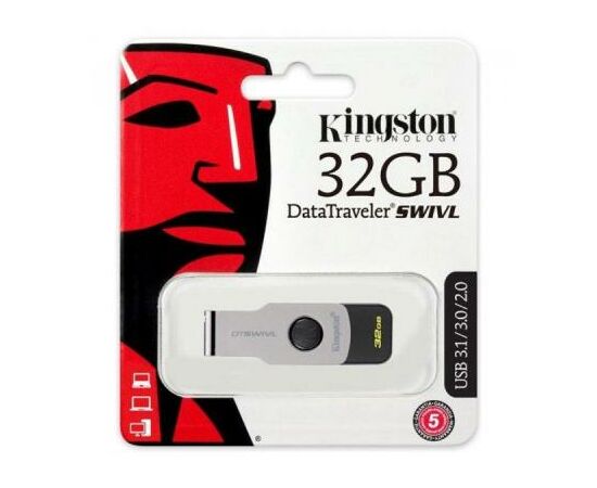 USB флеш накопитель Kingston 32GB DT SWIVL Metal USB 3.0 (DTSWIVL/32GB), изображение 3 USB флеш накопитель Kingston 32GB DT SWIVL Metal USB 3.0 (DTSWIVL/32GB), изображение 3