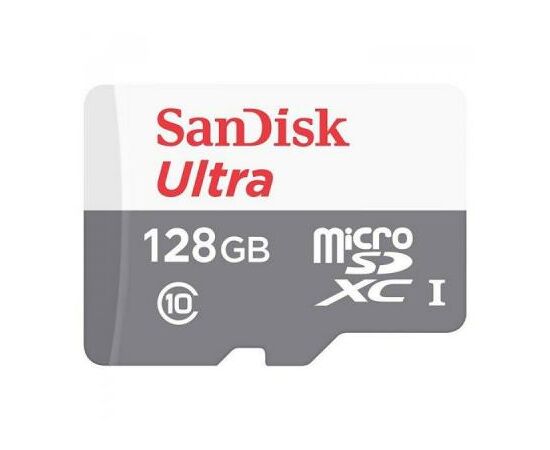 Карта памяти SanDisk 128GB microSDXC class 10 UHS-I Ultra (SDSQUNS-128G-GN6TA), изображение 2 Карта памяти SanDisk 128GB microSDXC class 10 UHS-I Ultra (SDSQUNS-128G-GN6TA), изображение 2