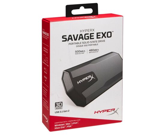 Накопитель SSD USB 3.1 960GB HyperX (SHSX100/960G), изображение 5 Накопитель SSD USB 3.1 960GB HyperX (SHSX100/960G), изображение 5
