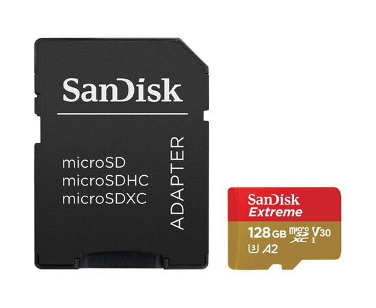 Карта памяти SanDisk 128GB microSDXC class 10 A2 V30 UHS-I U3 Extreme (SDSQXA1-128G-GN6AA) Карта памяти SanDisk 128GB microSDXC class 10 A2 V30 UHS-I U3 Extreme (SDSQXA1-128G-GN6AA)