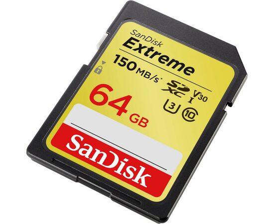 Карта памяти SanDisk 64GB SDXC class 10 UHS-I Extreme (SDSDXV6-064G-GNCIN), изображение 3 Карта памяти SanDisk 64GB SDXC class 10 UHS-I Extreme (SDSDXV6-064G-GNCIN), изображение 3