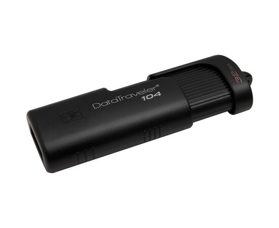 USB флеш накопитель Kingston 32GB DataTraveller 104 Black USB 2.0 (DT104/32GB), изображение 2 USB флеш накопитель Kingston 32GB DataTraveller 104 Black USB 2.0 (DT104/32GB), изображение 2