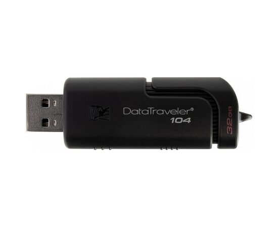 USB флеш накопитель Kingston 32GB DataTraveller 104 Black USB 2.0 (DT104/32GB), изображение 4 USB флеш накопитель Kingston 32GB DataTraveller 104 Black USB 2.0 (DT104/32GB), изображение 4