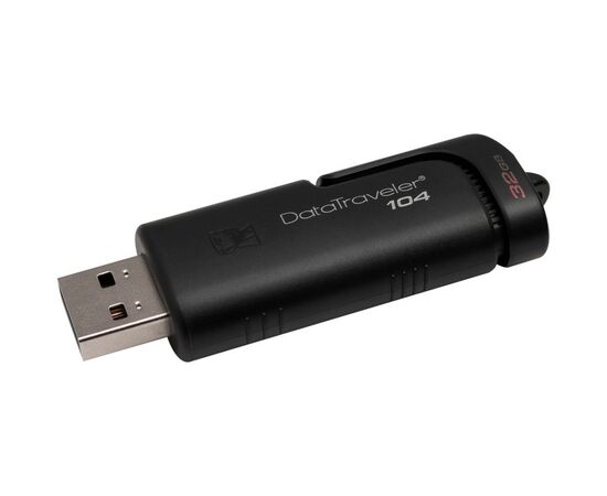 USB флеш накопитель Kingston 32GB DataTraveller 104 Black USB 2.0 (DT104/32GB), изображение 5 USB флеш накопитель Kingston 32GB DataTraveller 104 Black USB 2.0 (DT104/32GB), изображение 5