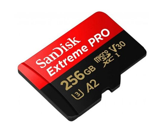 Карта памяти SanDisk 256GB microSDXC class 10 V30 UHS-I U3 Extreme Pro (SDSQXCZ-256G-GN6MA), изображение 3 Карта памяти SanDisk 256GB microSDXC class 10 V30 UHS-I U3 Extreme Pro (SDSQXCZ-256G-GN6MA), изображение 3